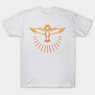 Golden 3-D look Ascent of The Holy Spirit into Heaven T-Shirt